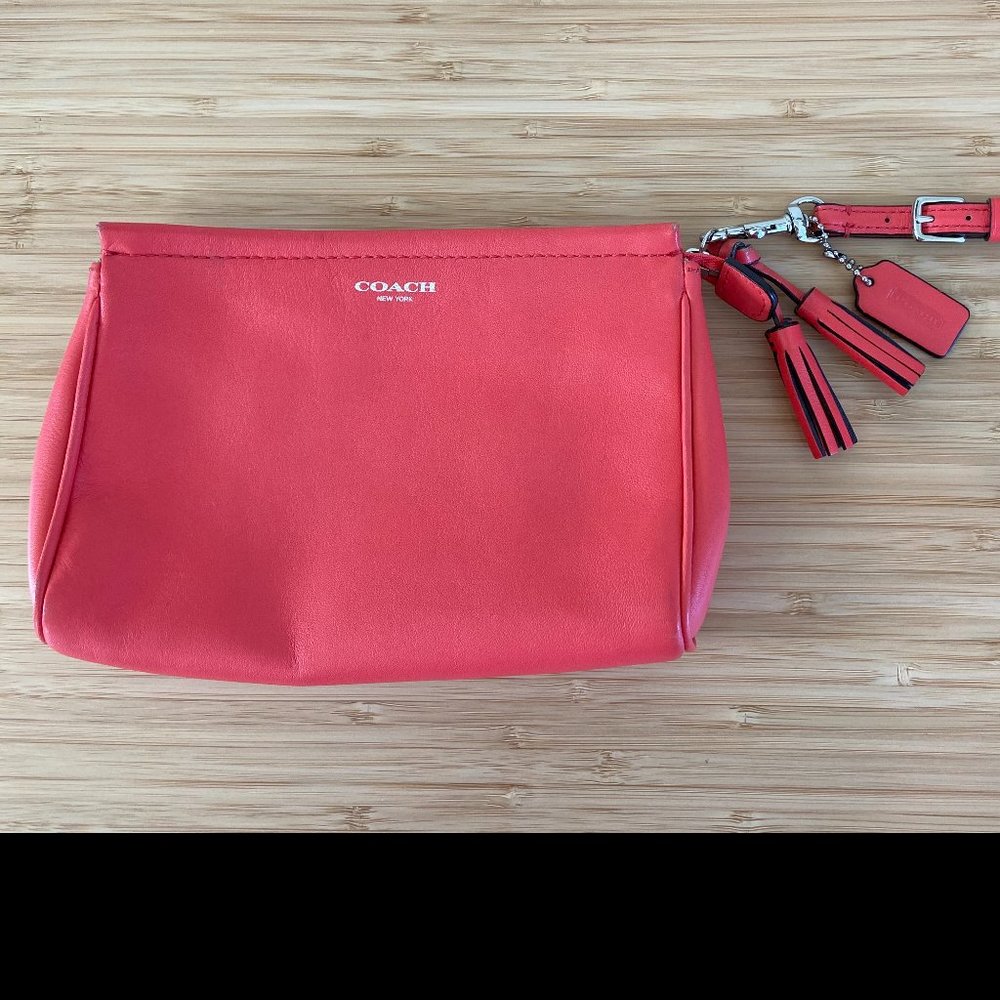 Coach Leather Coral Wristlet